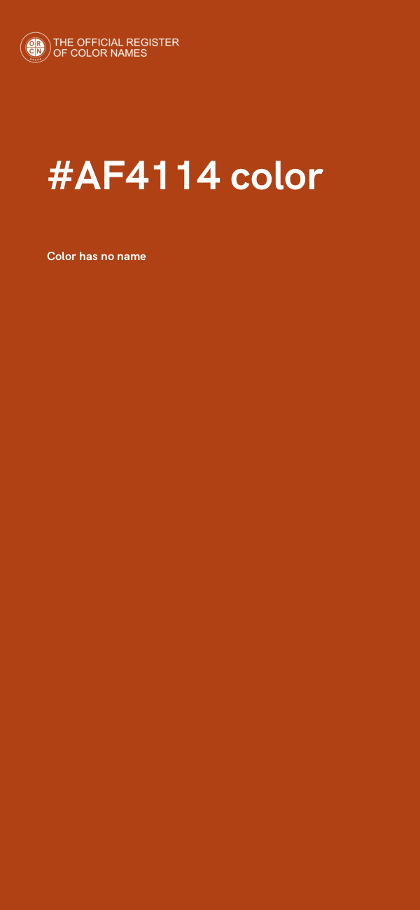 #AF4114 color image
