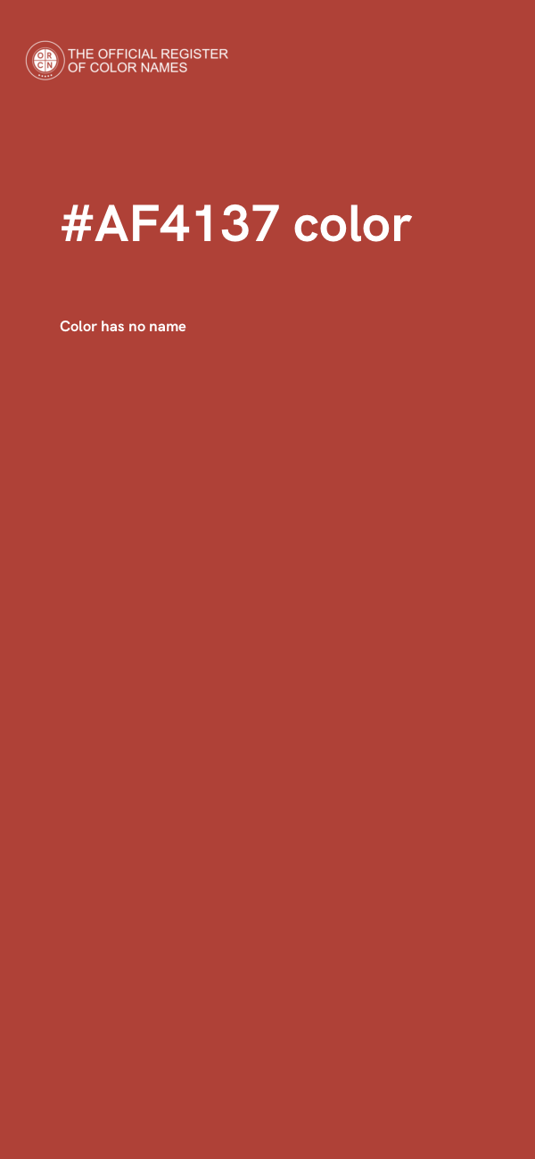 #AF4137 color image