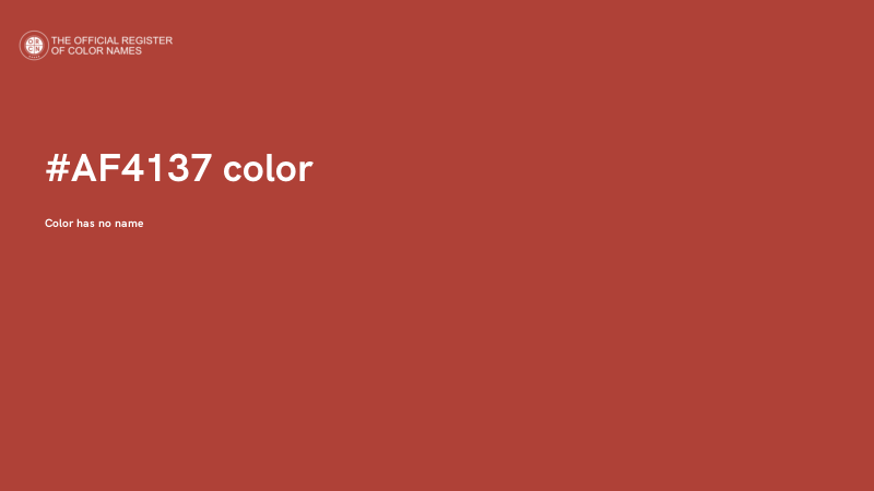 #AF4137 color image