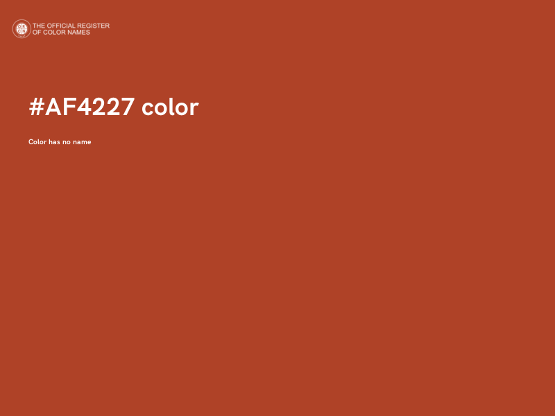 #AF4227 color image