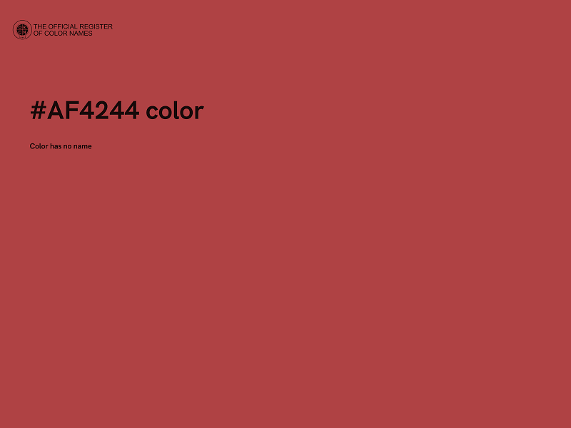 #AF4244 color image