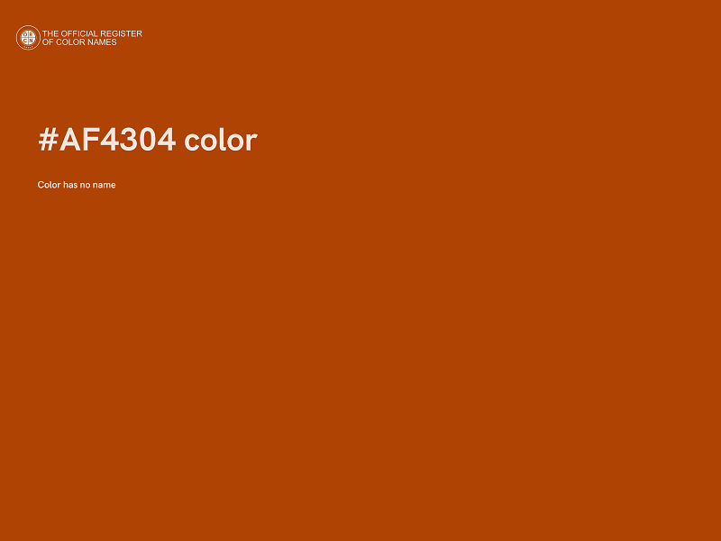 #AF4304 color image