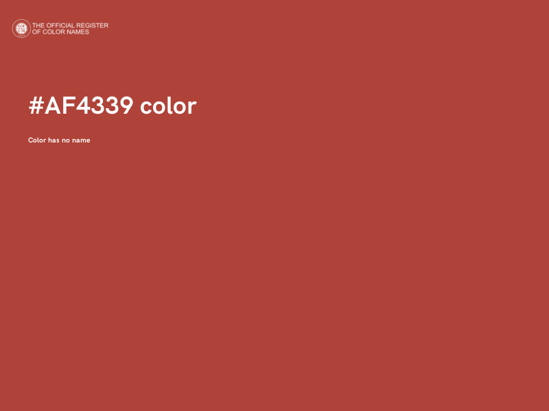 #AF4339 color image