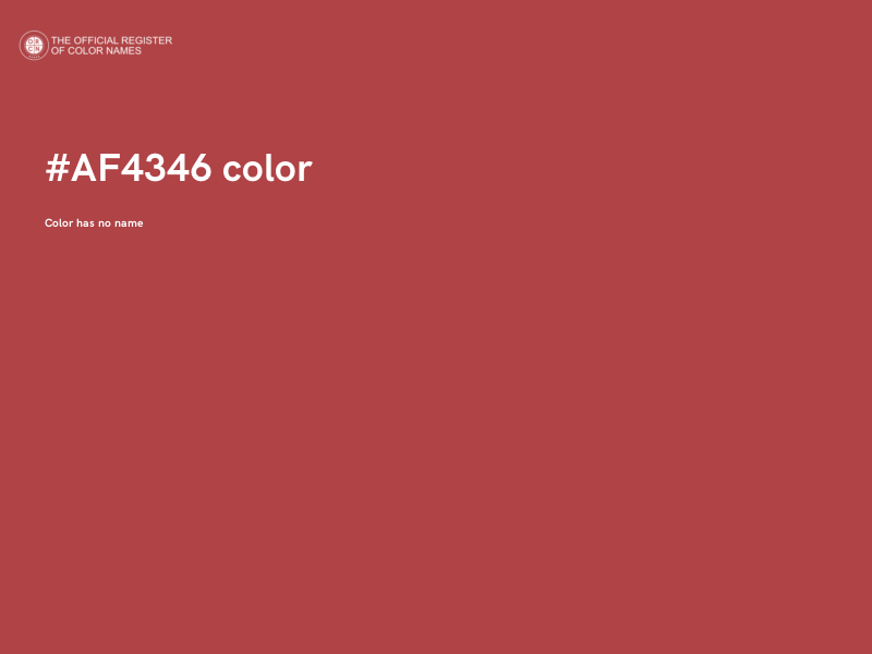 #AF4346 color image