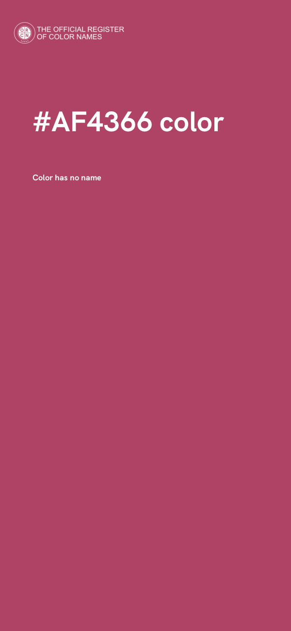 #AF4366 color image