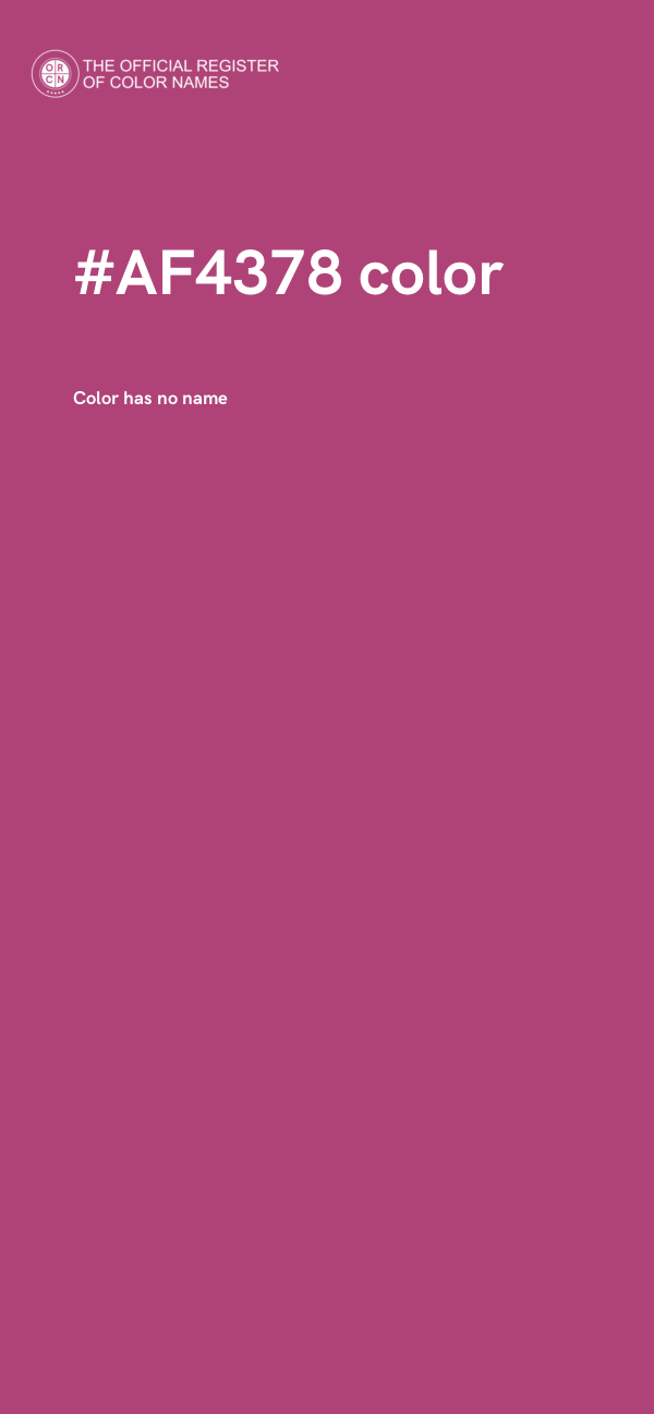 #AF4378 color image