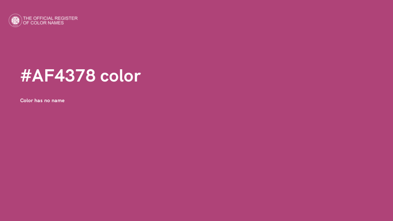 #AF4378 color image