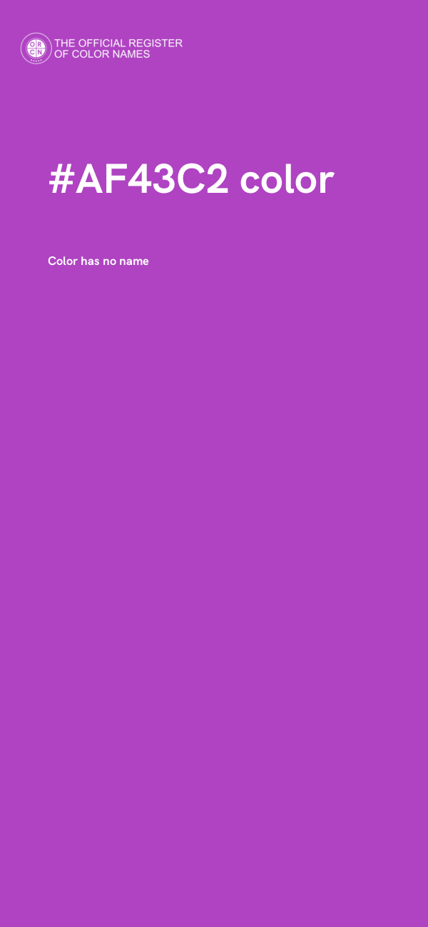 #AF43C2 color image