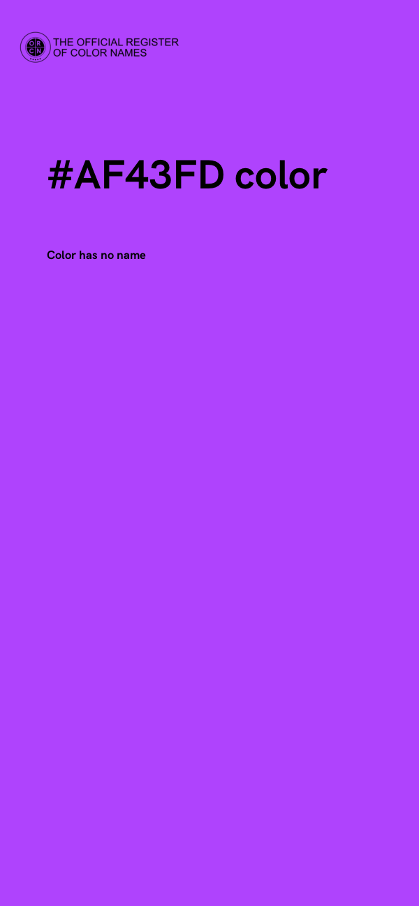 #AF43FD color image
