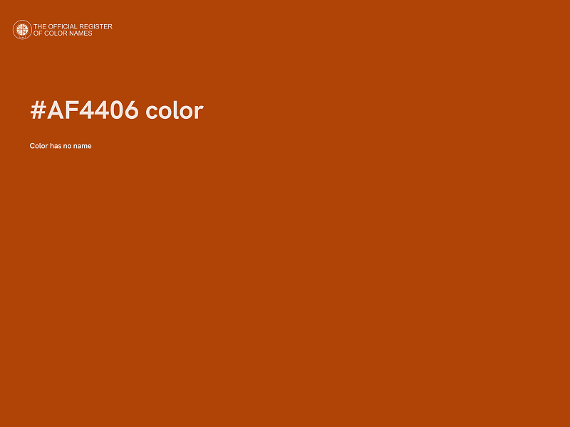 #AF4406 color image