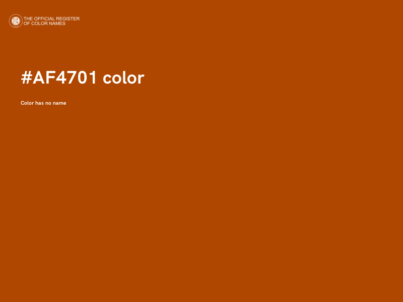 #AF4701 color image