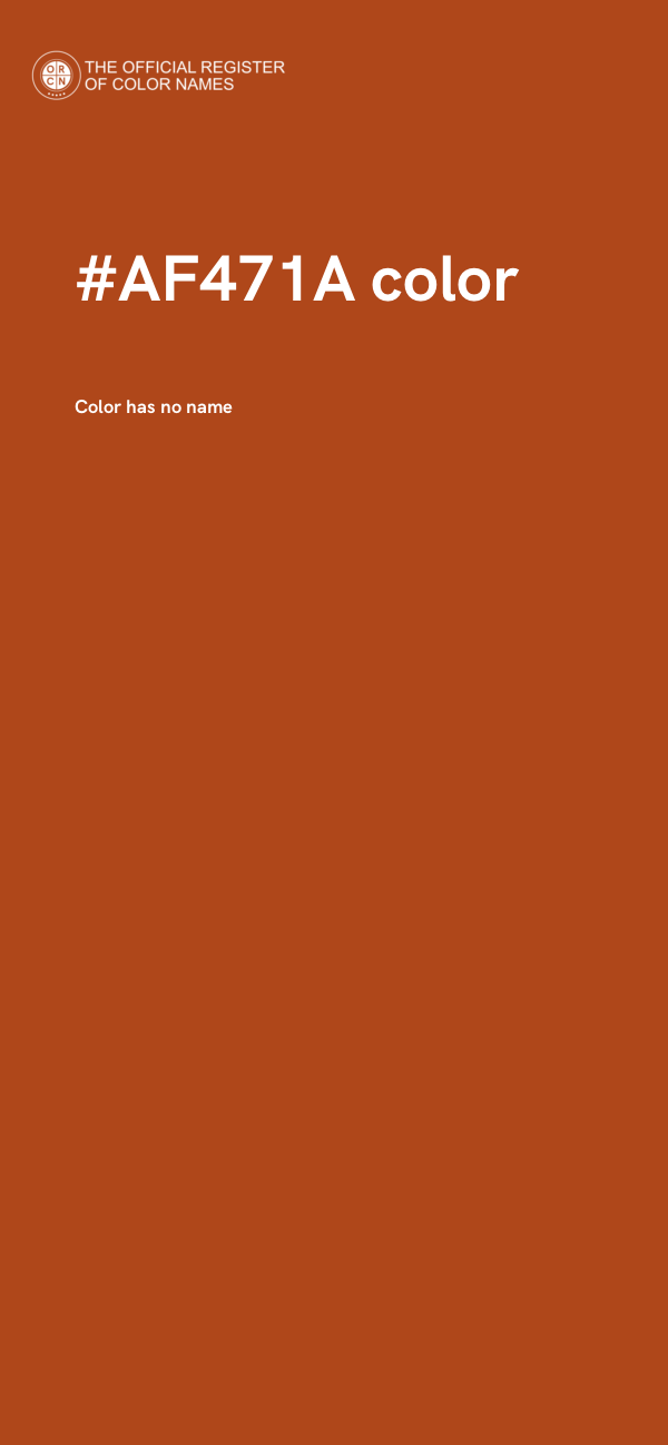 #AF471A color image