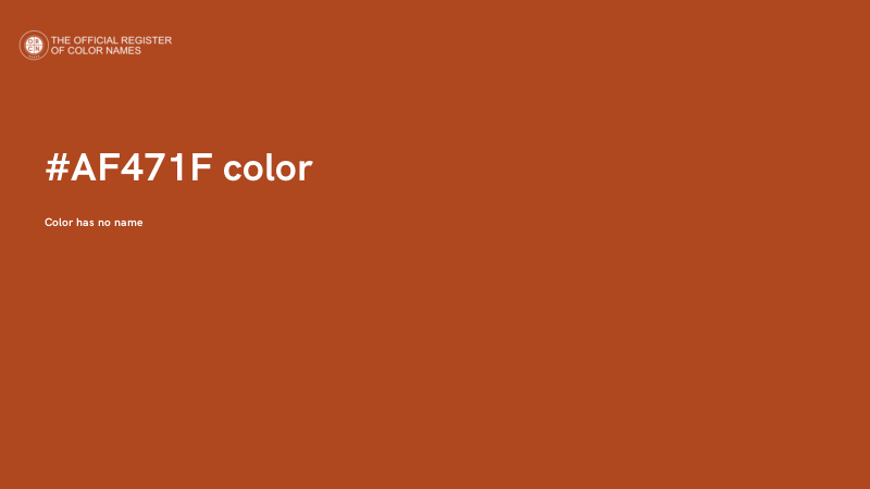 #AF471F color image