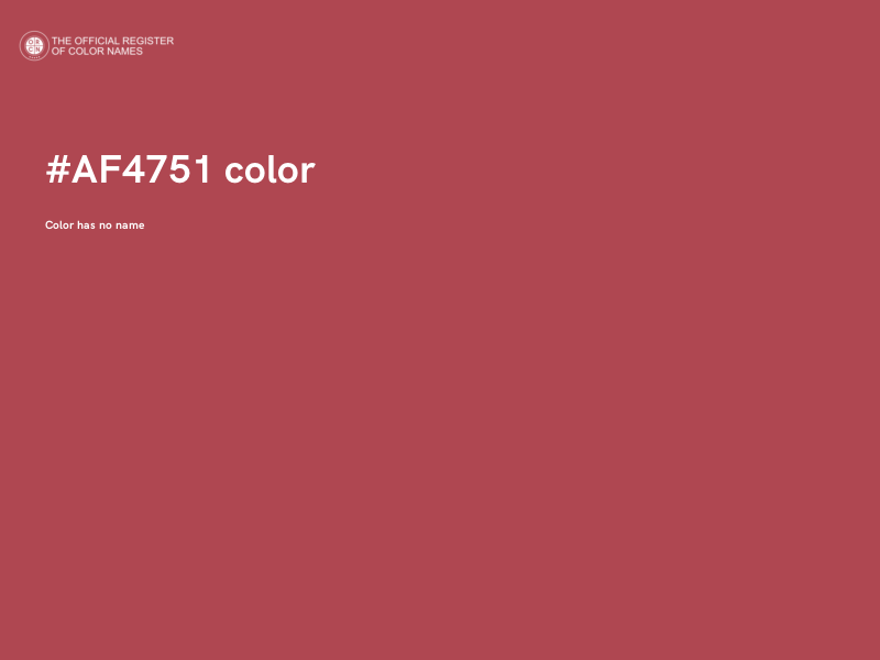 #AF4751 color image