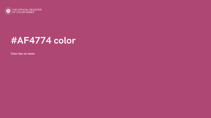 #AF4774 color image