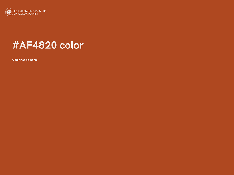 #AF4820 color image