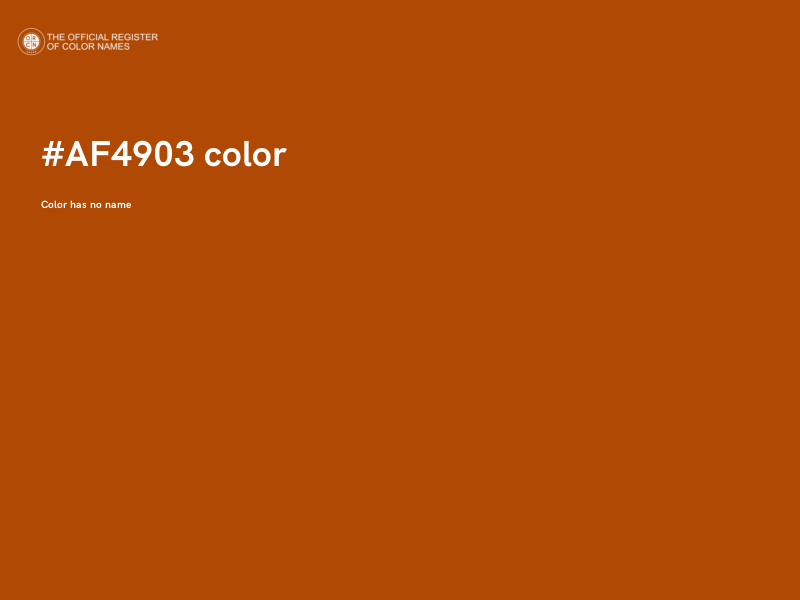 #AF4903 color image