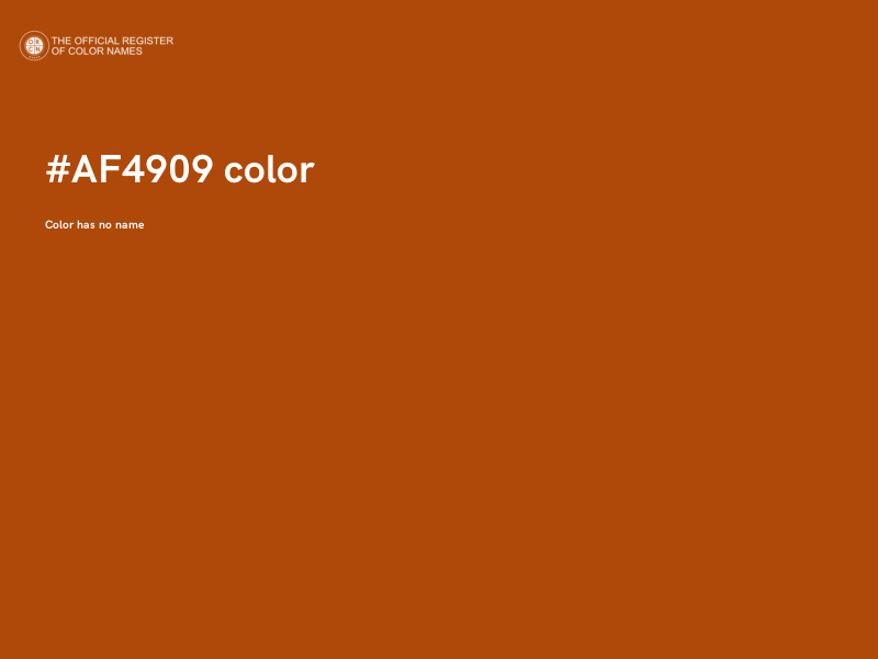 #AF4909 color image