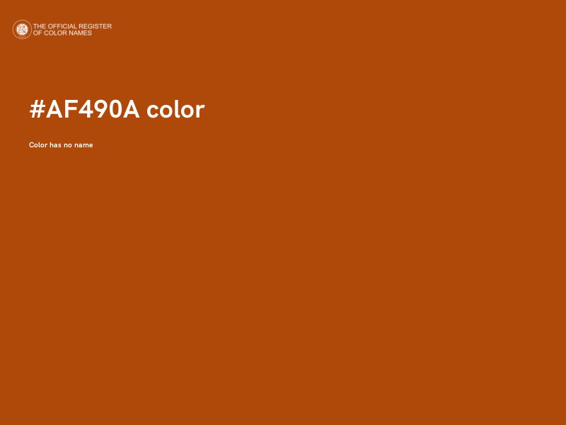 #AF490A color image