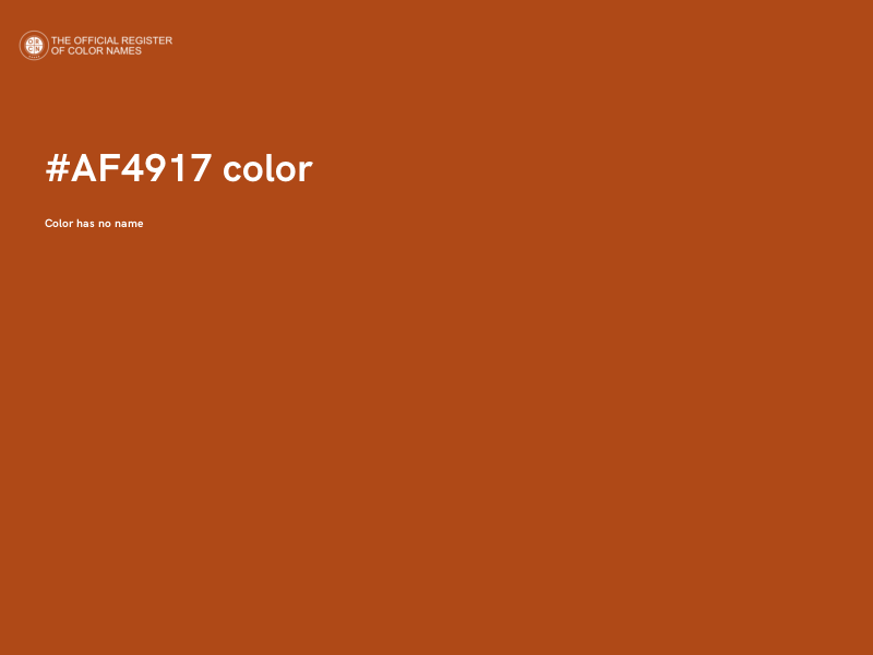 #AF4917 color image