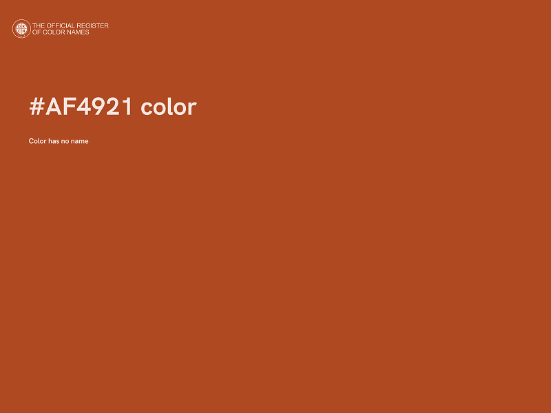 #AF4921 color image