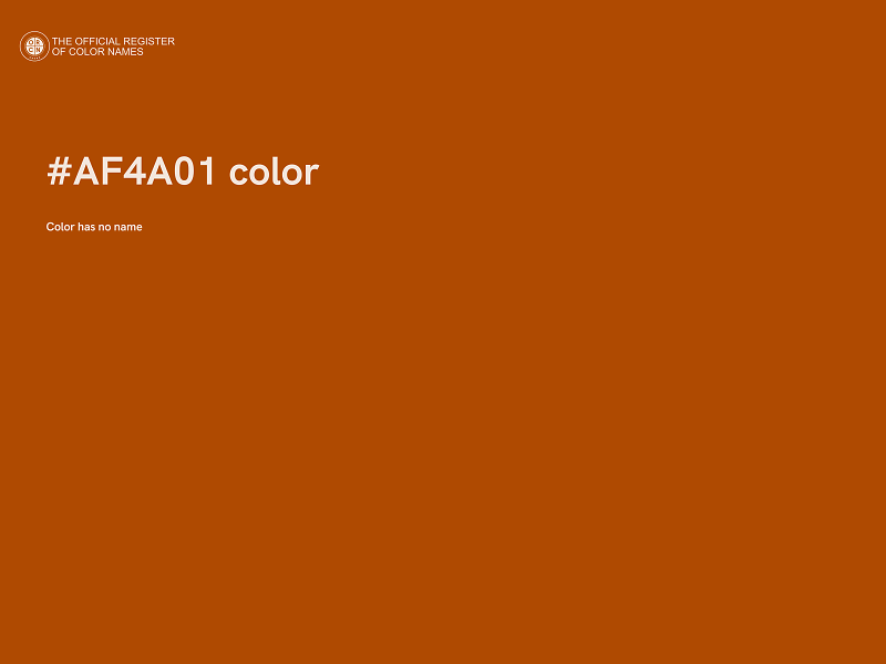 #AF4A01 color image