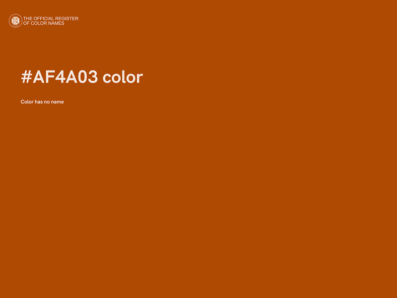 #AF4A03 color image