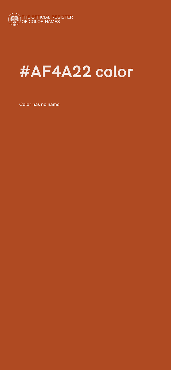 #AF4A22 color image