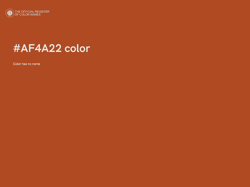 #AF4A22 color image