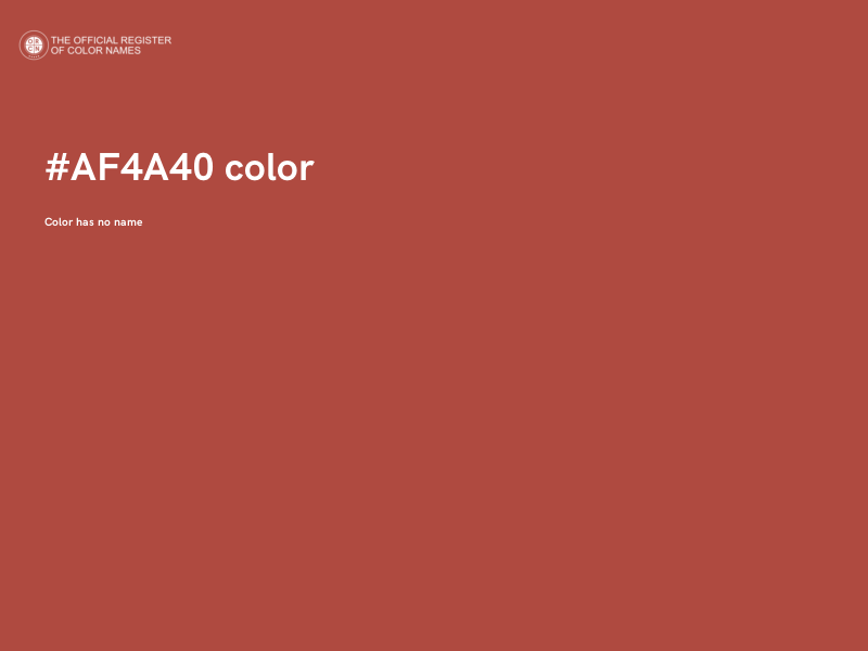 #AF4A40 color image