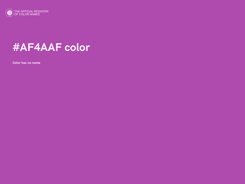 #AF4AAF color image