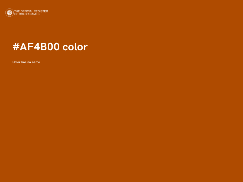 #AF4B00 color image