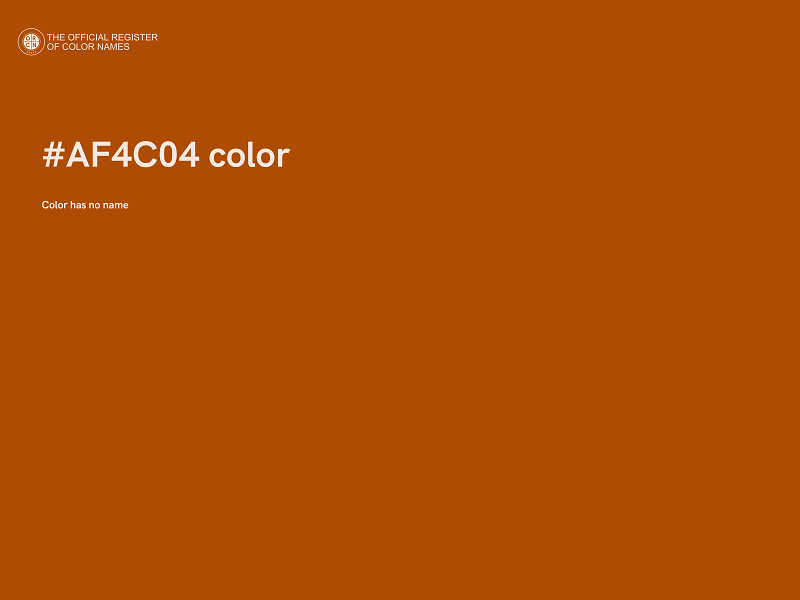 #AF4C04 color image