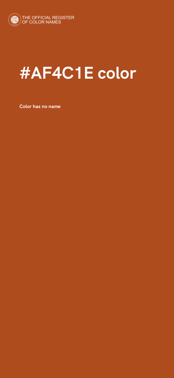 #AF4C1E color image