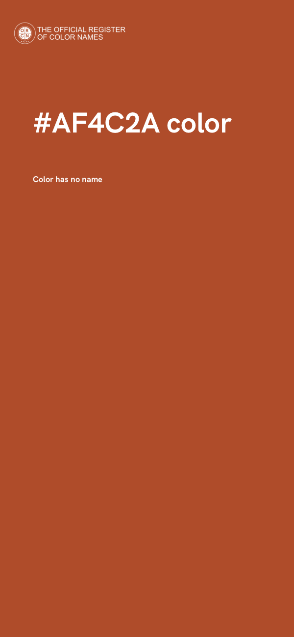 #AF4C2A color image