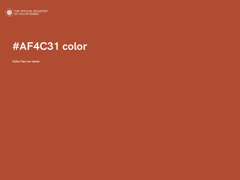 #AF4C31 color image