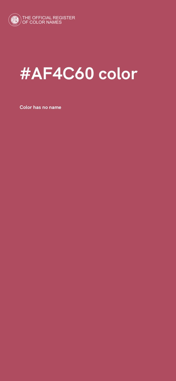 #AF4C60 color image