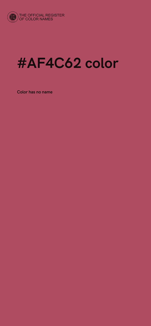 #AF4C62 color image