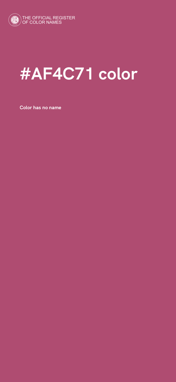 #AF4C71 color image