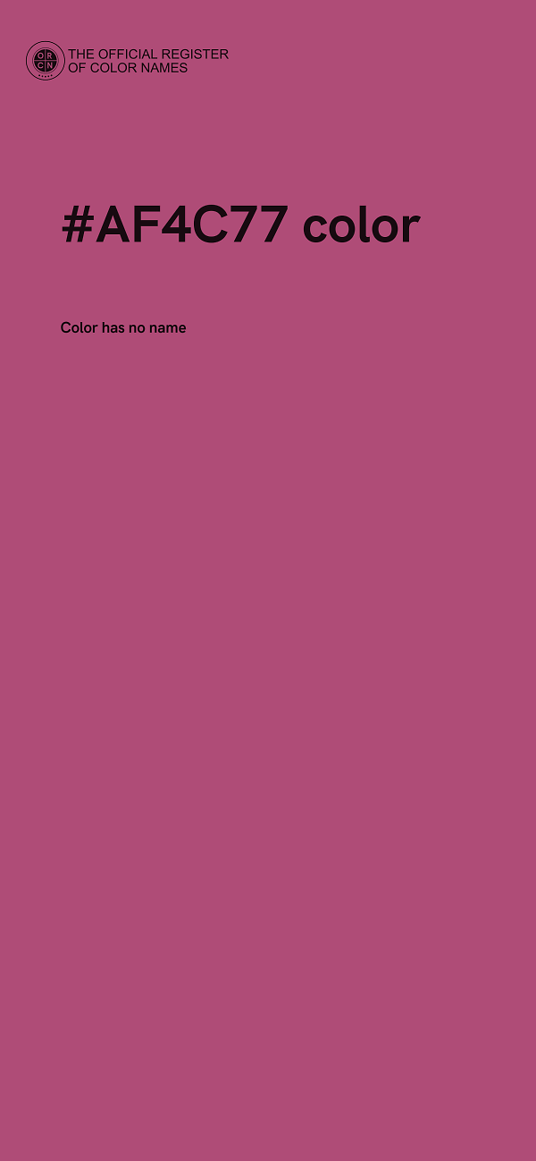 #AF4C77 color image