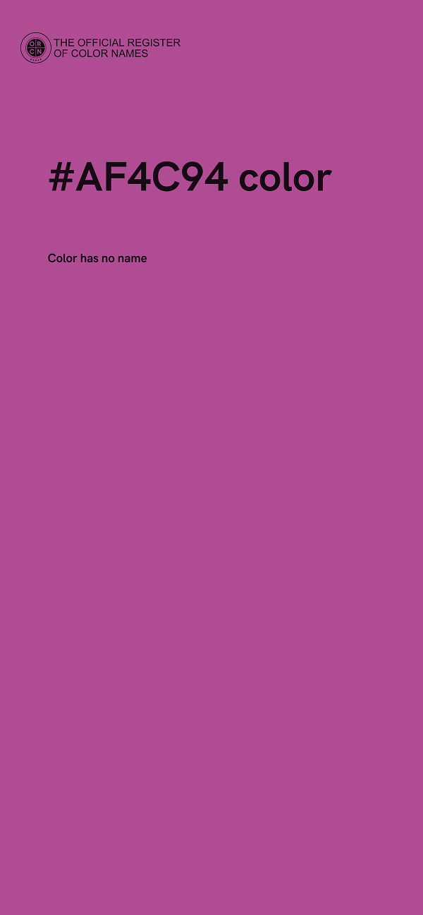 #AF4C94 color image
