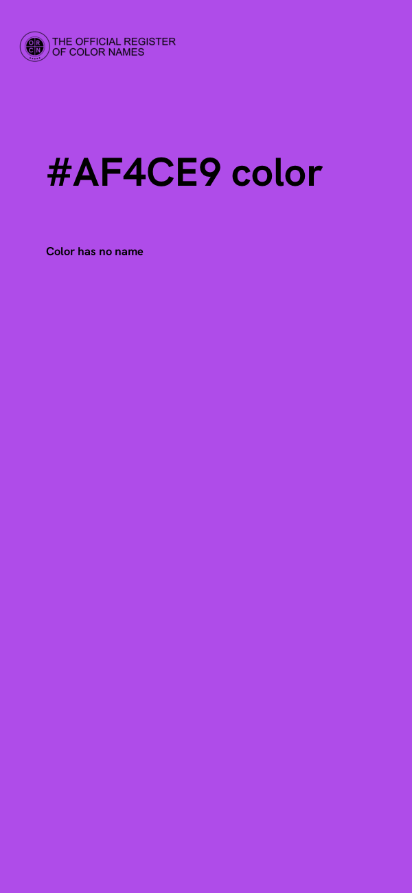 #AF4CE9 color image
