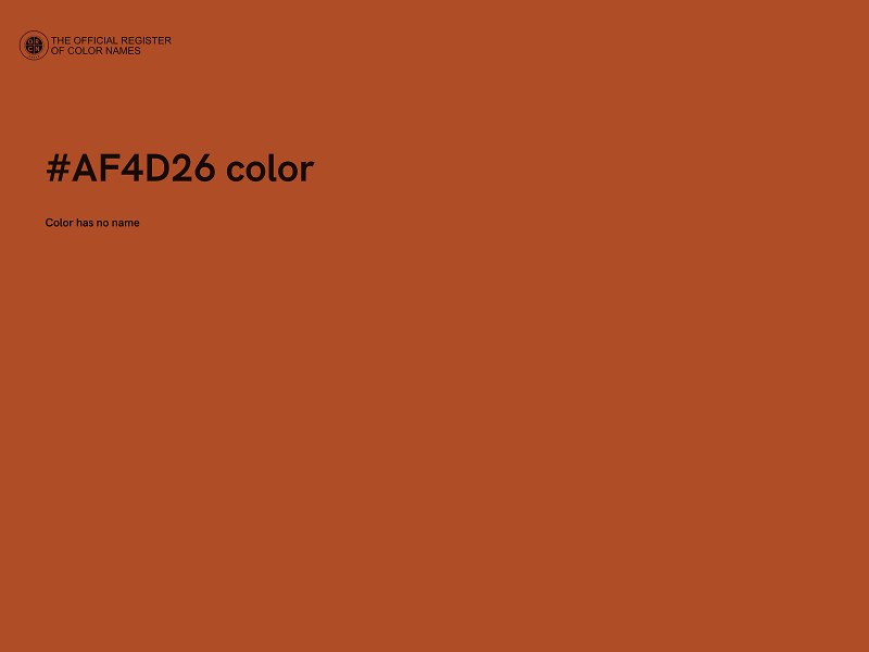 #AF4D26 color image