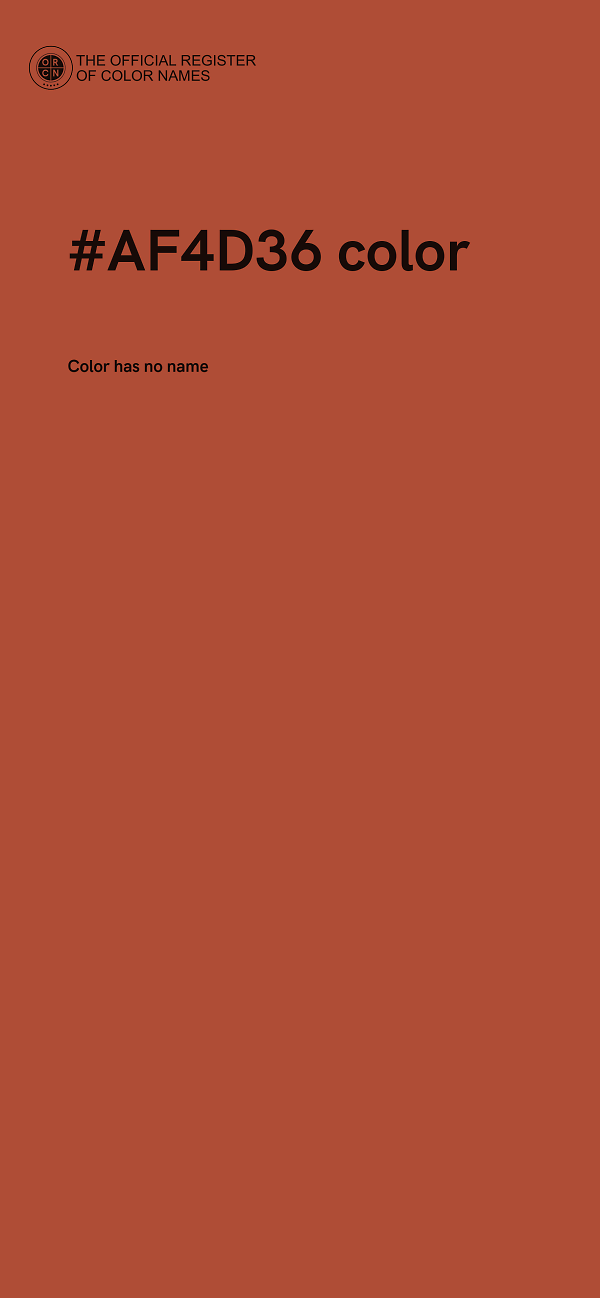#AF4D36 color image