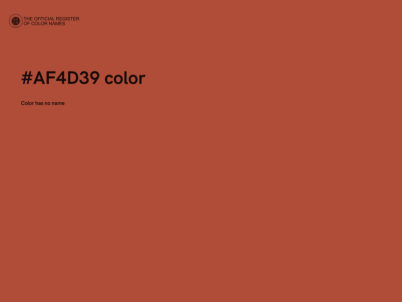 #AF4D39 color image