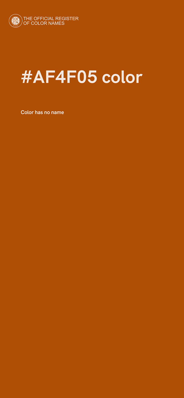 #AF4F05 color image