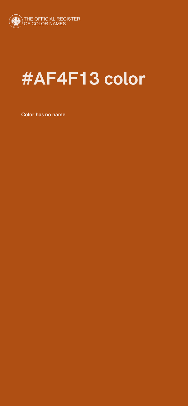 #AF4F13 color image