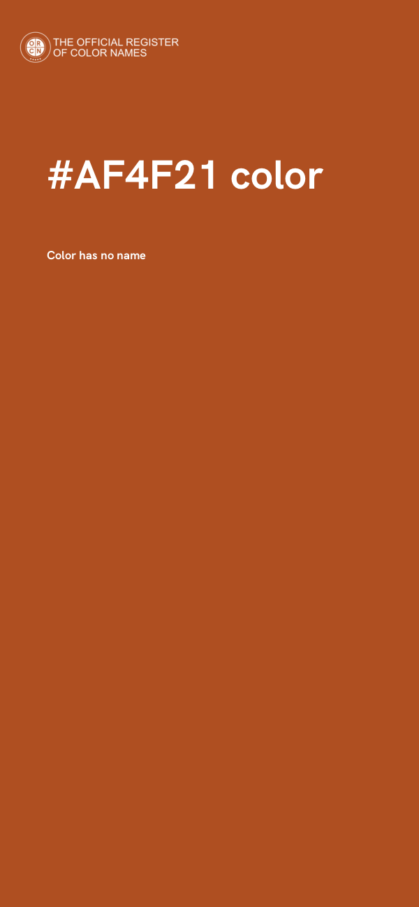 #AF4F21 color image