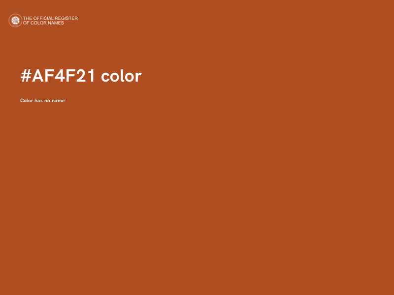 #AF4F21 color image