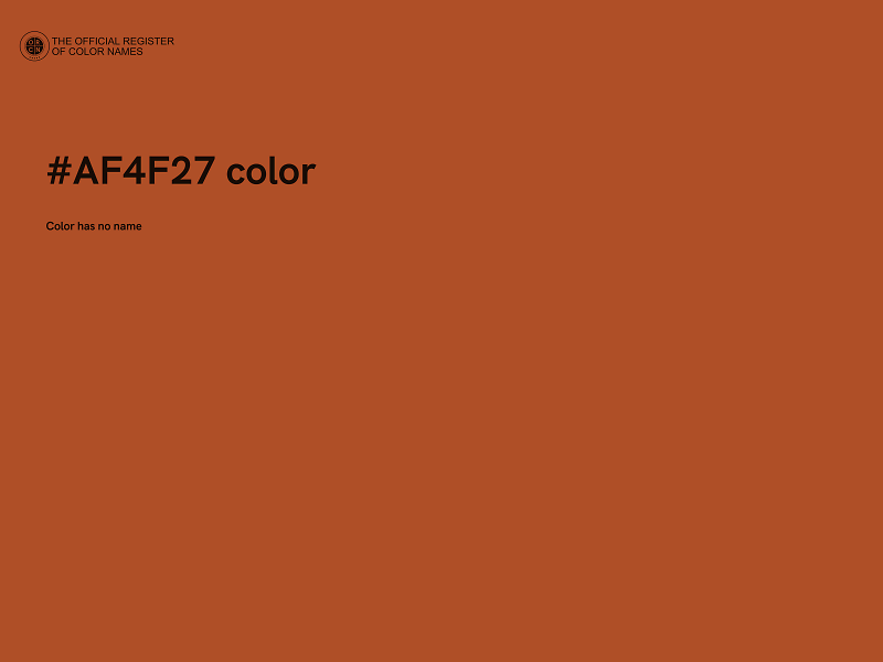 #AF4F27 color image